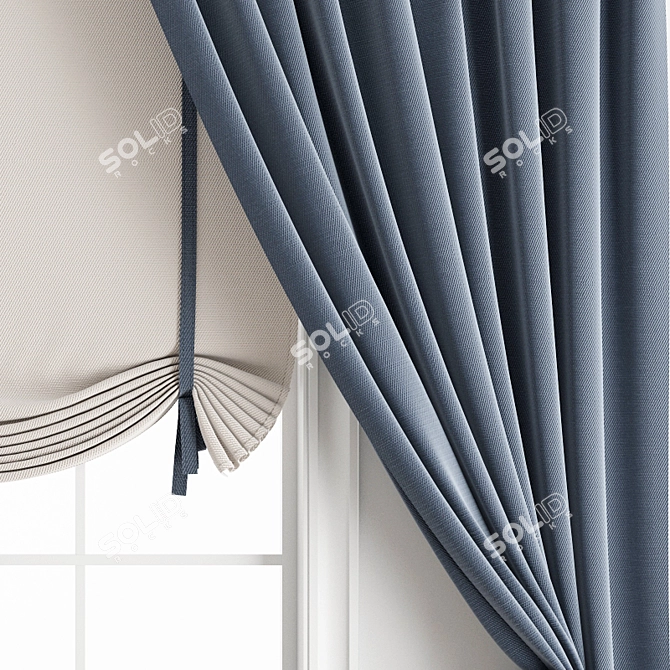 Polygonal Curtain Model 3D model image 2