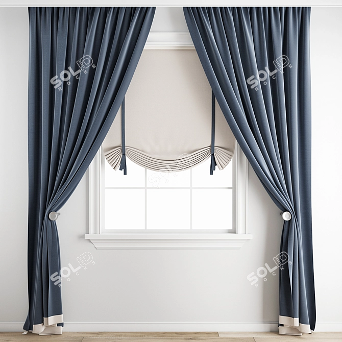 Polygonal Curtain Model 3D model image 5