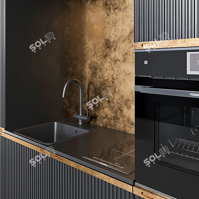 Hidden Sink & Workstation Kitchen 3D model image 3