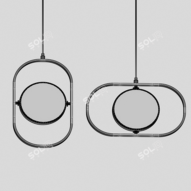 Modern Italian Aberdeen Pendant Light 3D model image 4