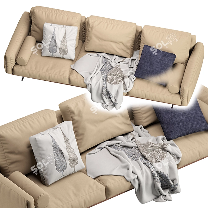 Luxurious Soft Dream Sofa by Flexform 3D model image 4