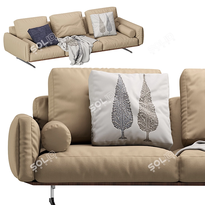 Luxurious Soft Dream Sofa by Flexform 3D model image 5