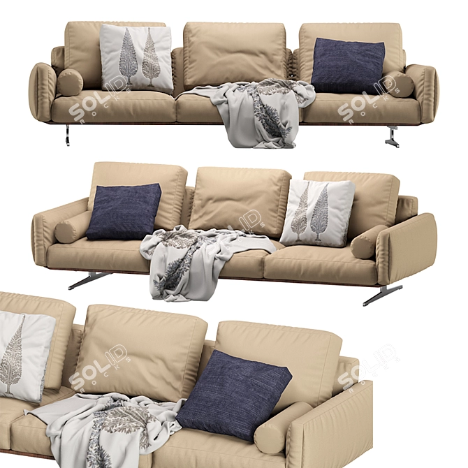 Luxurious Soft Dream Sofa by Flexform 3D model image 11
