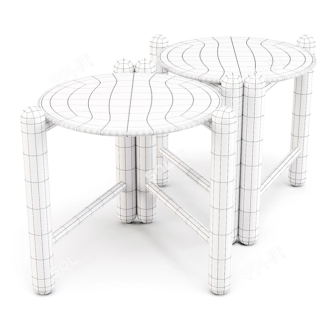 Elegant Hold On Coffee Table by Wiener GTV Design 3D model image 3