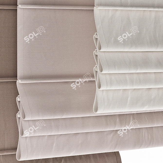 Elegant Roman Shades 3D model image 3