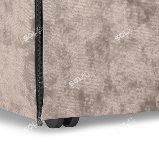 Compact and Stylish Bed-Pouf Set 3D model image 2