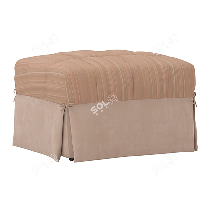 Compact and Stylish Bed-Pouf Set 3D model image 3