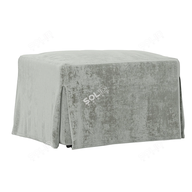 Compact and Stylish Bed-Pouf Set 3D model image 5