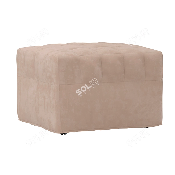 Compact and Stylish Bed-Pouf Set 3D model image 6