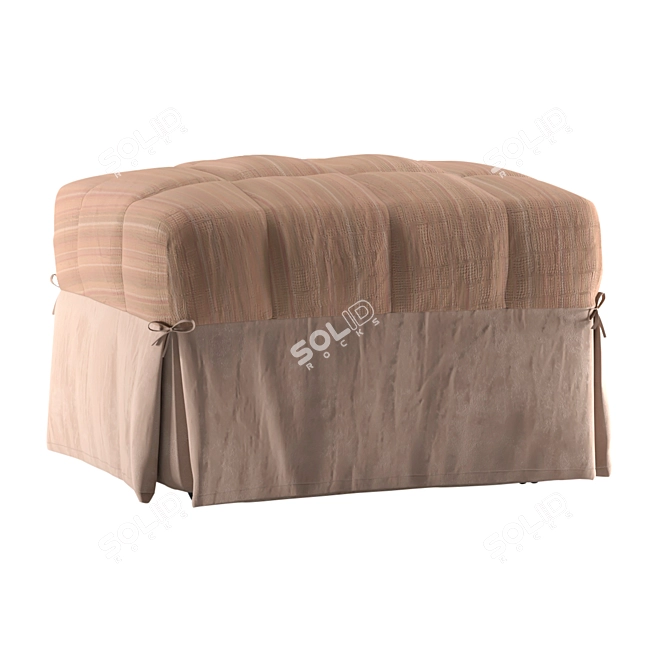 Compact and Stylish Bed-Pouf Set 3D model image 10