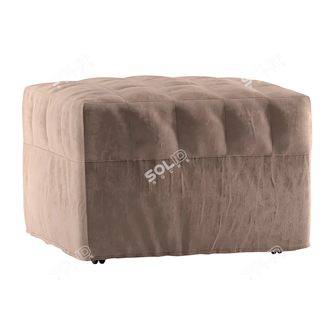 Compact and Stylish Bed-Pouf Set 3D model image 12