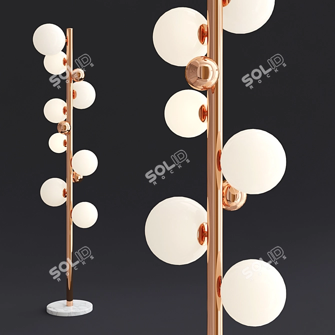 Linspiration RYLEE 8-Light Floor Lamp 3D model image 1
