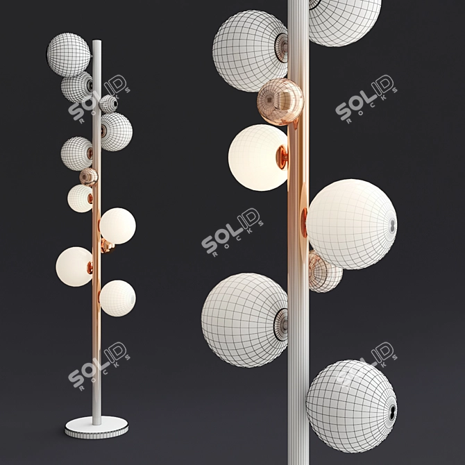 Linspiration RYLEE 8-Light Floor Lamp 3D model image 2