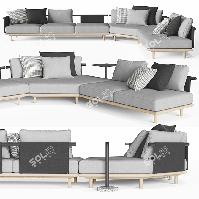 Roda Eden: Stylish 3-Seater Sofa 3D model image 1