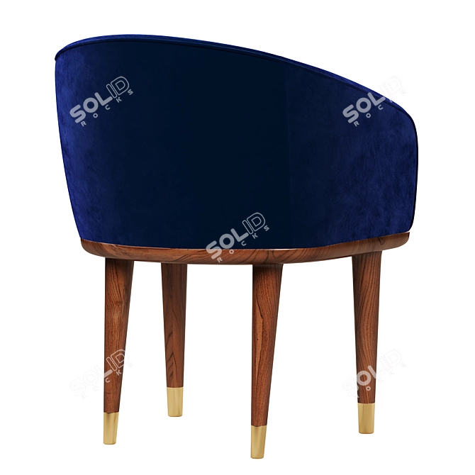 CB2 Viceroy Velvet Chair 3D model image 2