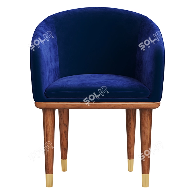 CB2 Viceroy Velvet Chair 3D model image 3
