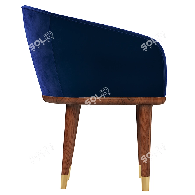 CB2 Viceroy Velvet Chair 3D model image 4