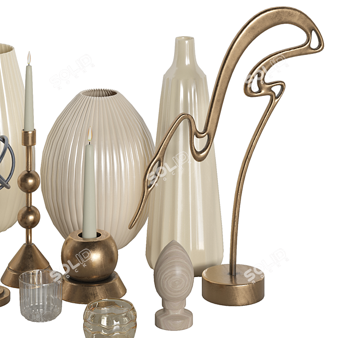 14-Piece Decorative Set: Elegant and Versatile 3D model image 11