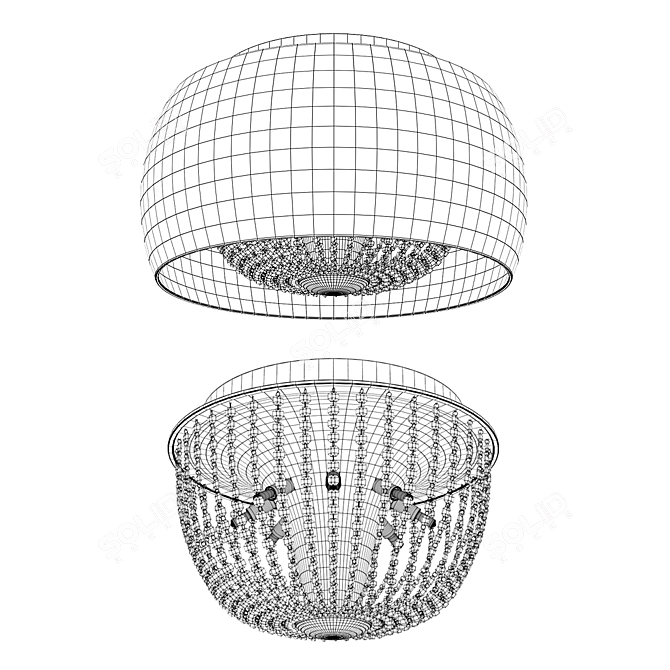 Minimalistic Ceiling Lamp Ideal Lux Audi 3D model image 2