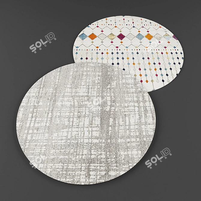 Modern Round Rugs Collection 3D model image 3