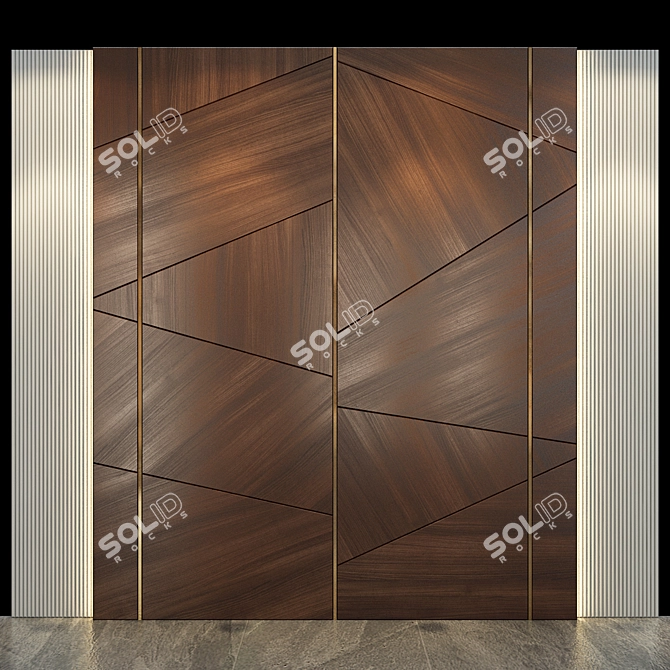 Stylish Wall Panel Solution 3D model image 1