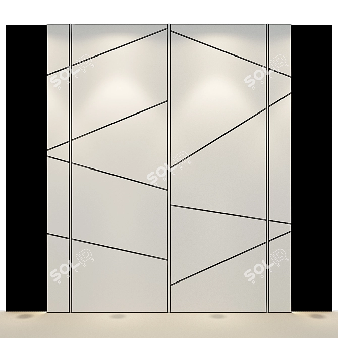 Stylish Wall Panel Solution 3D model image 2