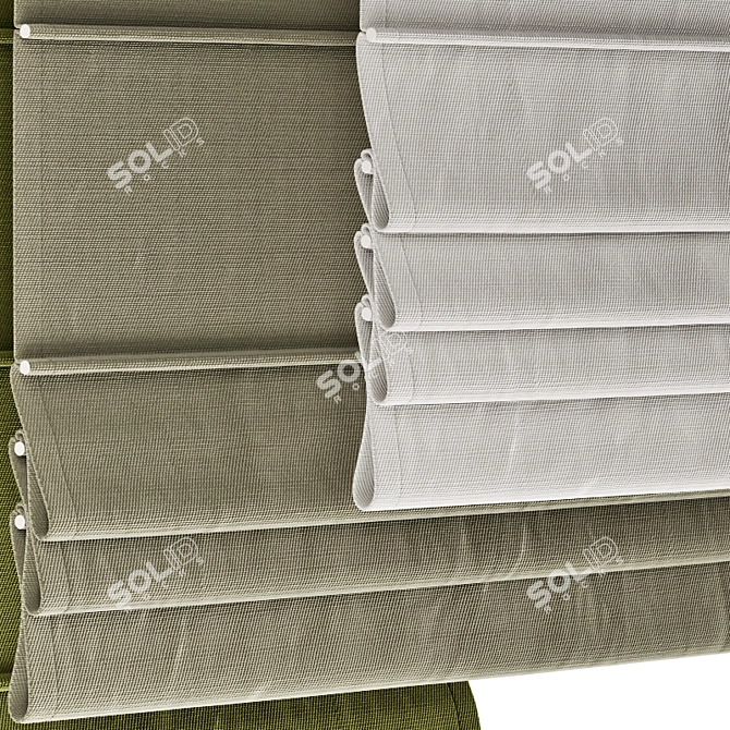 High-Quality Roman Shades 31 3D model image 4