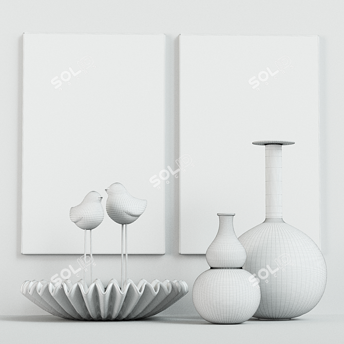 Elegant Home Décor Set 3D model image 3