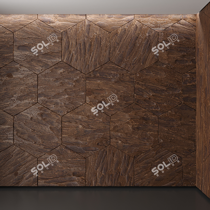 Elegant Wood Panels 3D model image 1