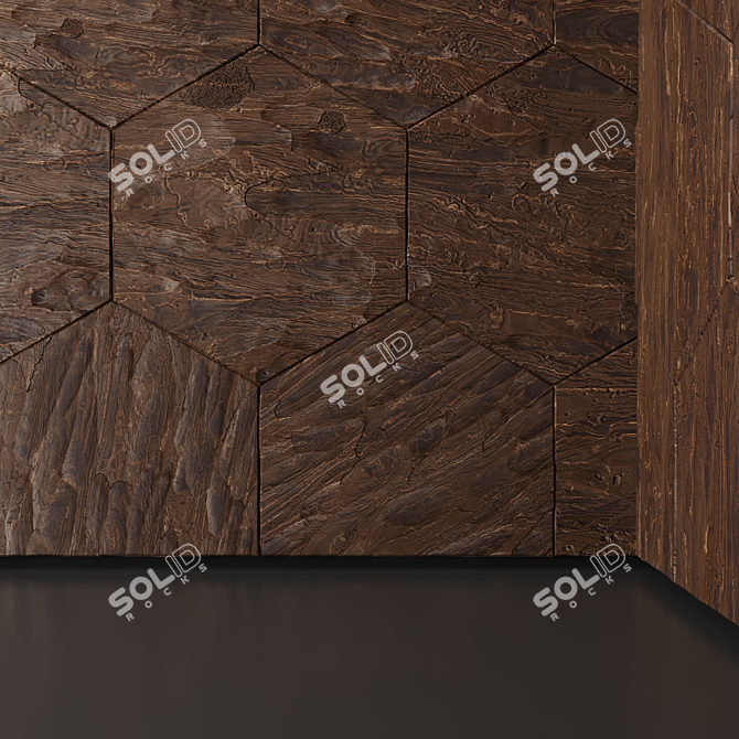 Elegant Wood Panels 3D model image 2