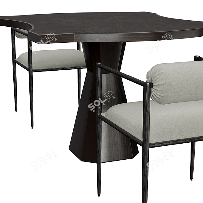 Elegant Gerard Entry Table 3D model image 5