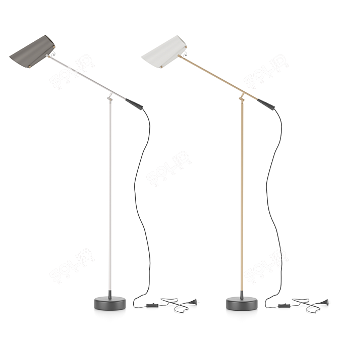 Elegant Birdy Floor Lamp 3D model image 1