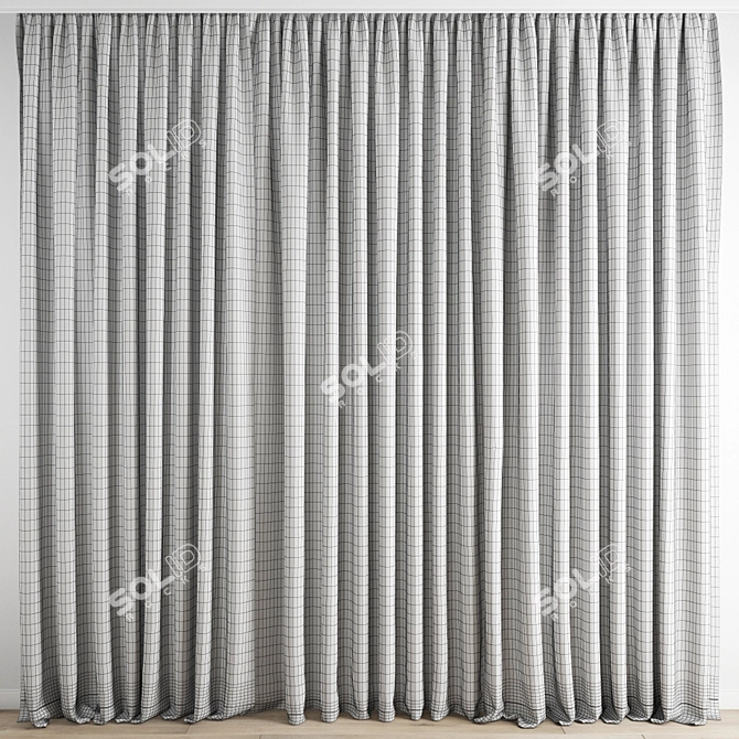 Luxury Curtain Collection 3D model image 4