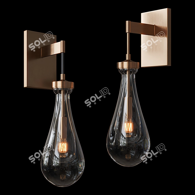 Elegant Melany Wall Lamp 3D model image 1