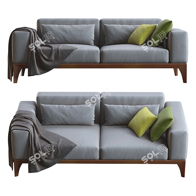 Porada Sofa Fellow: Contemporary Comfort 3D model image 6