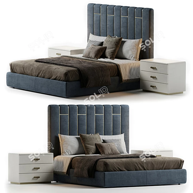 Stylish & Spacious Pablo Bed 3D model image 6