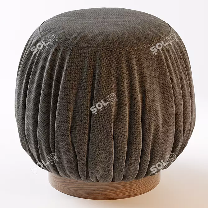 Batista 17.7'' Round Cocktail Ottoman 3D model image 1