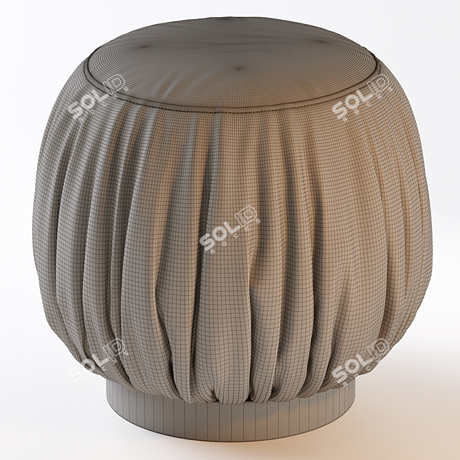 Batista 17.7'' Round Cocktail Ottoman 3D model image 6