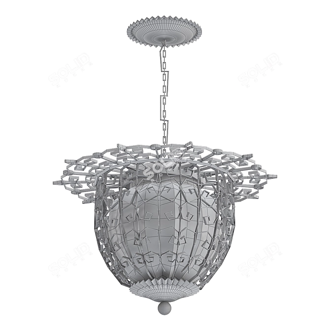 Spanish Wrought Iron Lantern: Elegant Illumination 3D model image 2