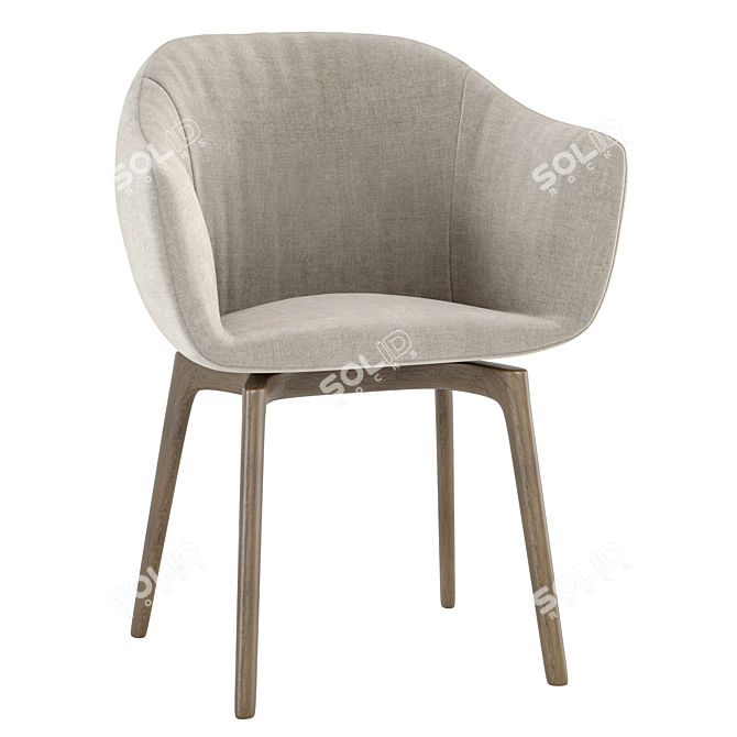 Modern Siena Easy Chair: Versatile, Stylish, and Comfortable 3D model image 1