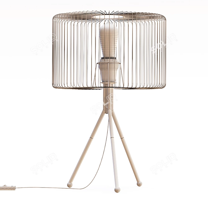 Aria Metallic Table Lamp 3D model image 6
