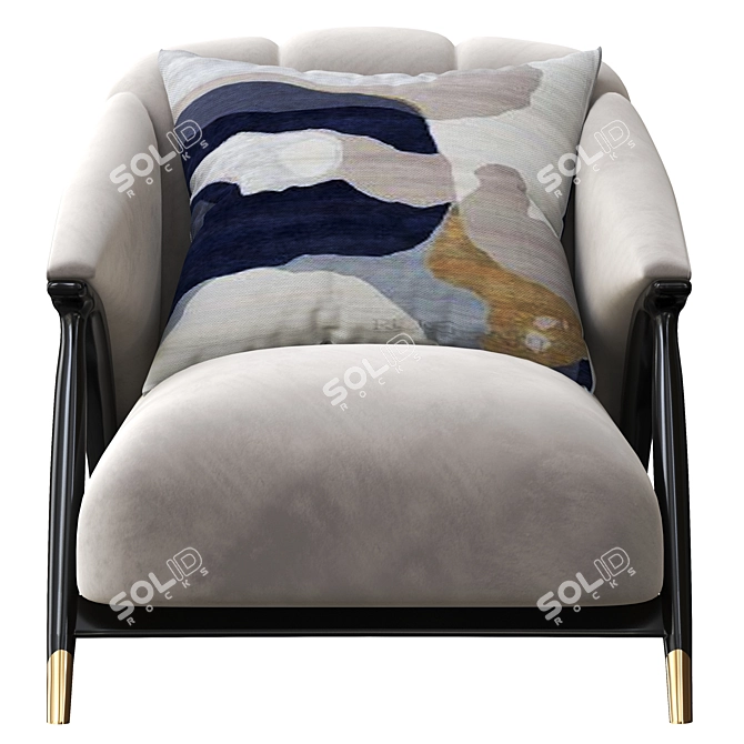 Modern Forward Armchair 3D model image 3