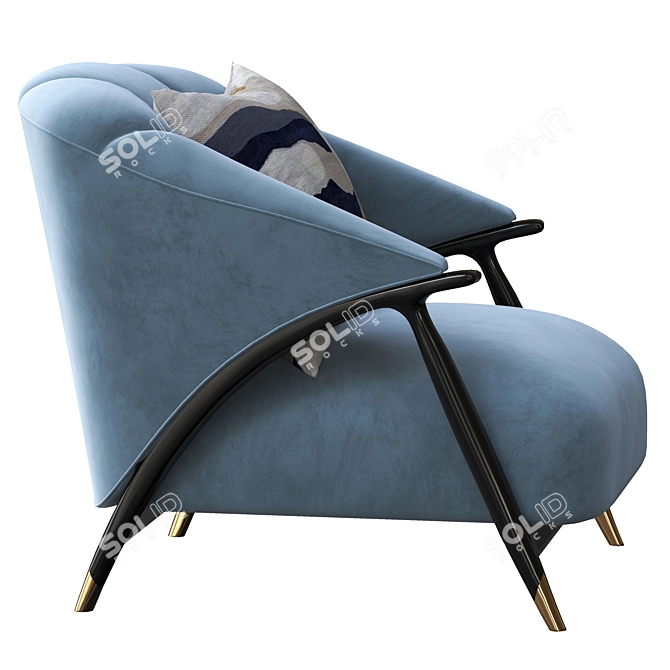 Modern Forward Armchair 3D model image 5