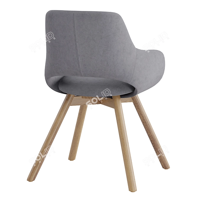 Elegant Comfort Jima Chair 3D model image 3