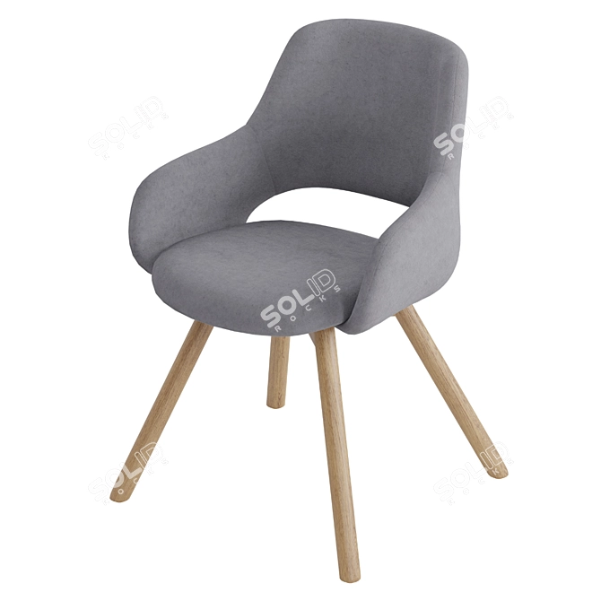 Elegant Comfort Jima Chair 3D model image 5