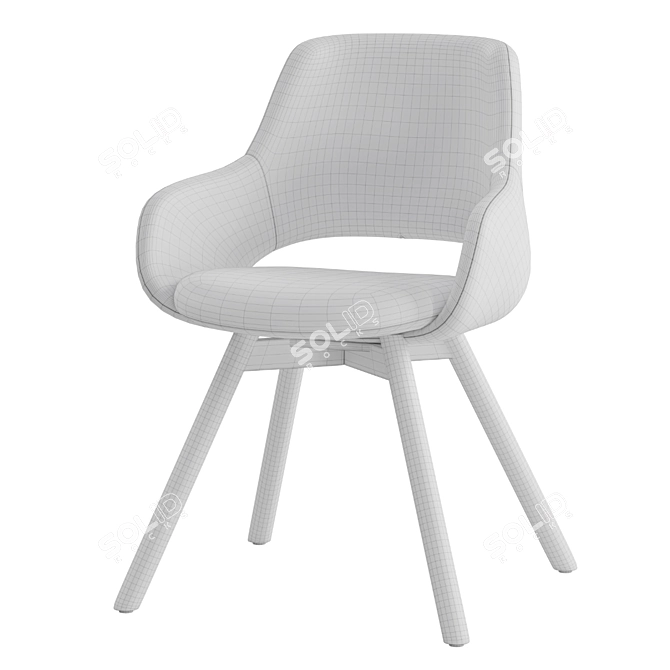 Elegant Comfort Jima Chair 3D model image 6