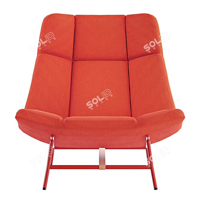 Comfort Rest: Soft Facet Lounge Chair 3D model image 2