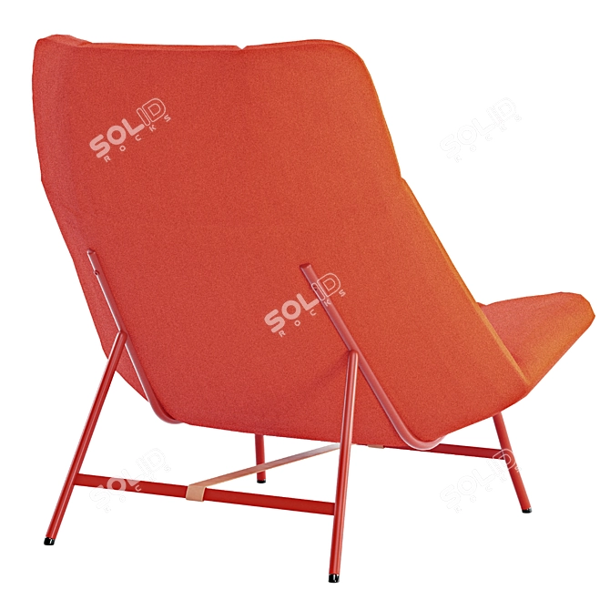 Comfort Rest: Soft Facet Lounge Chair 3D model image 3