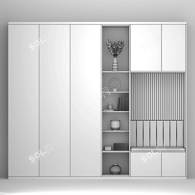 Illuminated Seat Cupboard Set 3D model image 3