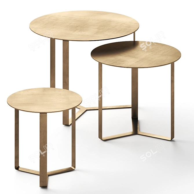 Elite Tri Coffee Tables Set | Vray & Corona Render 3D model image 1